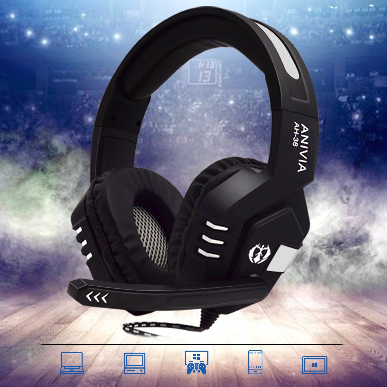 SADES AH-38 Over Ear Gaming Headset Wired Headphone Music Stereo Earphone with Mic for PC Laptop SADES AH-38 Over Ear Gaming Headset Wired Headphone Music Stereo Earphone with Mic for PC Laptop